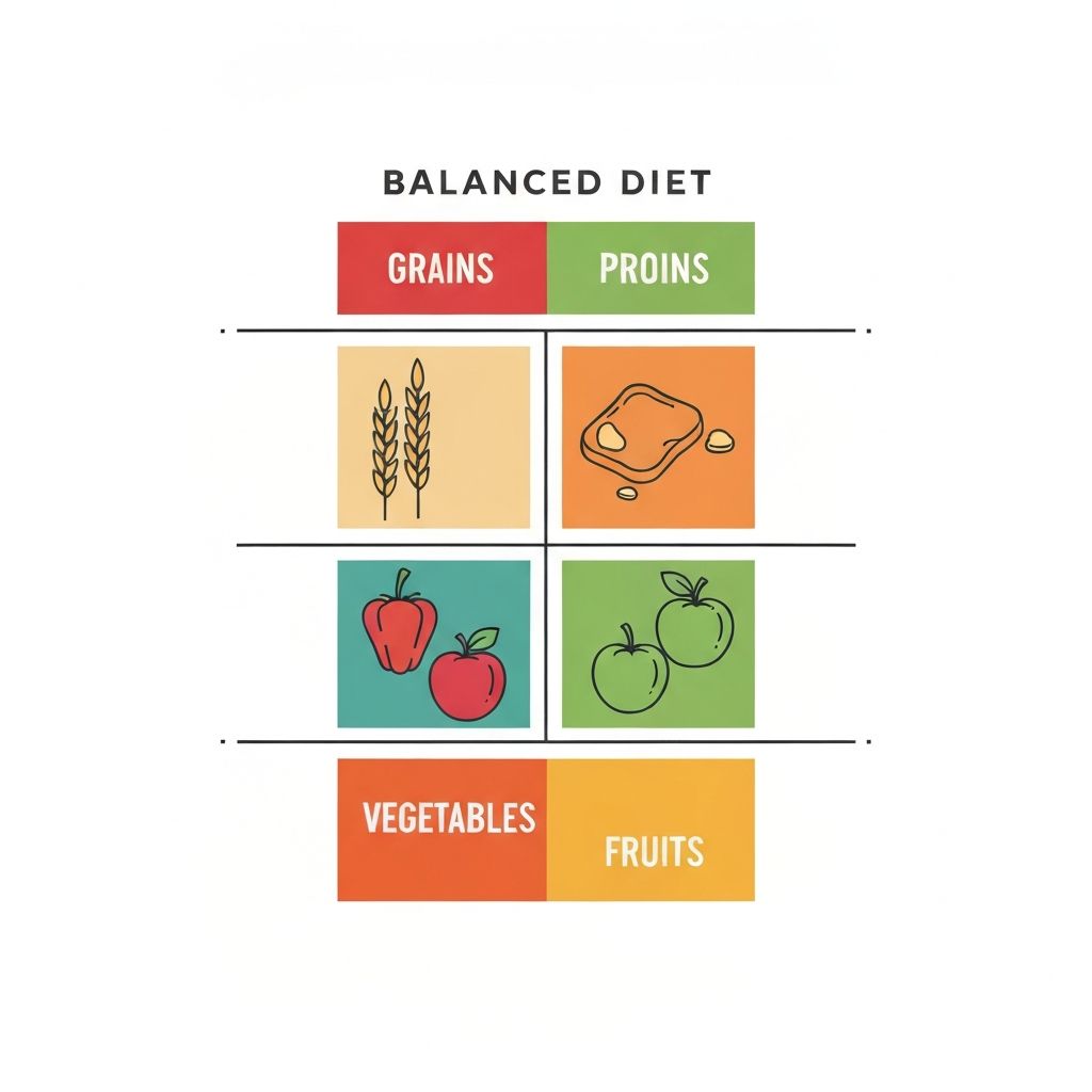 Élelmiszercsoportok infografika
